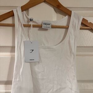 Gym shark ribbed tank top